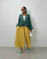 ست پانچ و دامن شلواری - 1193