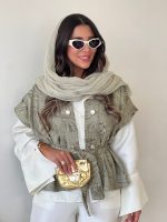 ست شومیز و شلوار و وست _ 2121 - تصویر 2