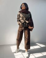 ست ترنچ کت دیفن و شلوار امکو - 1239