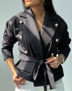 ست ترنچ کت دیفن و شلوار امکو - 1239 - تصویر 2