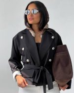 ست ترنچ کت دیفن و شلوار امکو - 1239 - تصویر 3