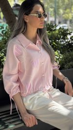 شومیز صورتی قلب -2471 - تصویر 5