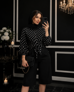 شومیز گره خال خالی - 1533 - تصویر 4